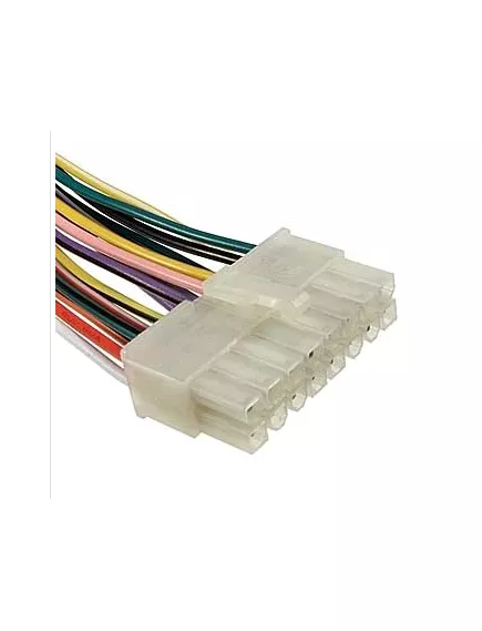 РАЗЪЕМ питания низковольт 16pin шаг 4.2мм (MINI-FIT) (MX5557) с проводами 18-20 AWG(0.5-0.75 кв.мм) (штыревая часть MF-2x8F wire 0.3m) (ответная гнездовая часть MF-2x8M) с фиксац, 300V, ток 7A - Разъемы низковольтные на кабель MINI-FIT-Штекер - Радиомир Саратов