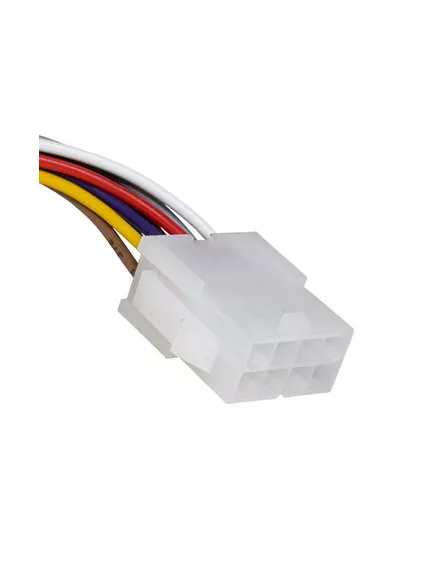 РАЗЪЕМ питания низковольт  8pin шаг 4.2мм (MINI-FIT) (MX5559) с проводами 20AWG (0.5 кв.мм) (гнездовая часть MF-2x4M wire 0.3m /11х20х24мм) (ответная штыревая часть MF-2x4F/10х18х20) с фиксац, 300V, ток 7A - Разъемы низковольтные на кабель MINI-FIT-Гнездовая часть - Радиомир Саратов