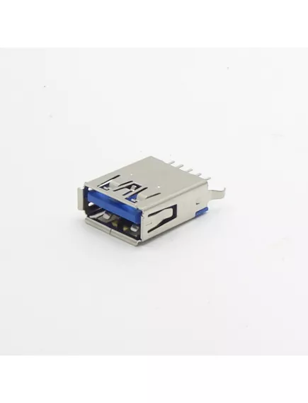 Разъем USB 3.0 A JS ( Гнездо на плату )    ( тип A )  ver.3.0;  вертик.исполн; ( 9 контактов-DIP, 2 устан.лепестка-DIP ); дл=15мм,  шир=12мм;  края передн.торца загнуты. - USB разъемы разные - Радиомир Саратов