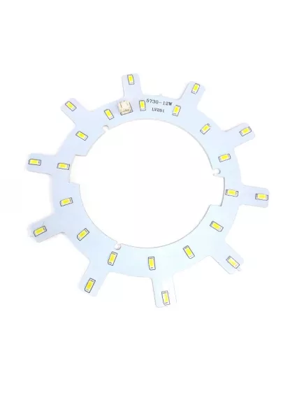 Ремкомплект для светильника 12w 6000-6500K ( Без драйвера ) ( Круглый потолочный светильник ) 24Led ( св/д ) SMD5730 на алюминиевой основе, d=163мм. "Солнце" ( -Led- ) - Ремкомплекты для ремонта и восстановления светильников - Радиомир Саратов