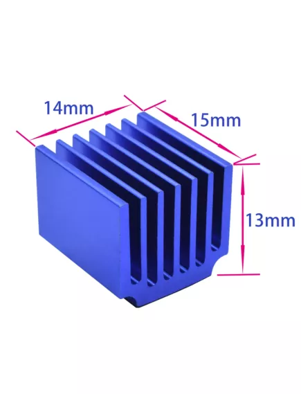 Радиатор алюминиевый с термолентой FUT Arduino совместимый Синий (14х15х13мм) - Радиатор с термолентой Arduino совместимый  - Радиомир Саратов