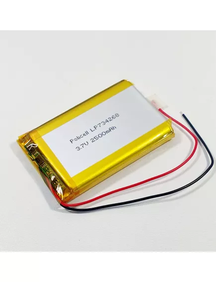 АККУМУЛЯТОР LP 734268-PCM (68х42х7,3мм) 3,7v 2500mAh Li-Pol (с платой защиты- PCM), (элемент) провода под пайку - С платой защиты - Радиомир Саратов