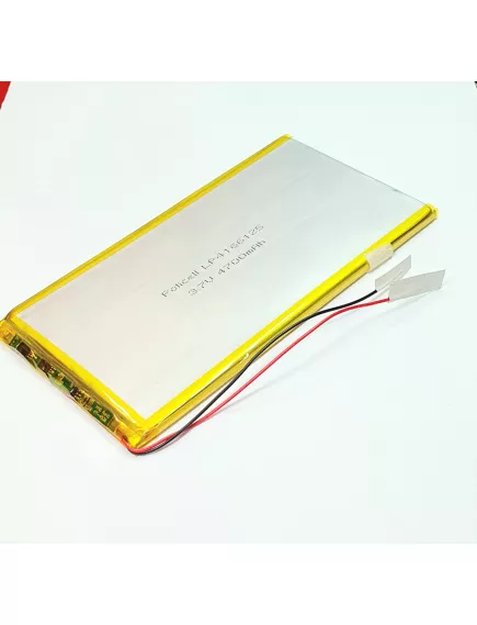 АККУМУЛЯТОР LP 4166125-PCM (125х66х4,1мм) 3,7v 4700mAh Li-Pol (с платой защиты- PCM), (элемент) провода под пайку - С платой защиты - Радиомир Саратов