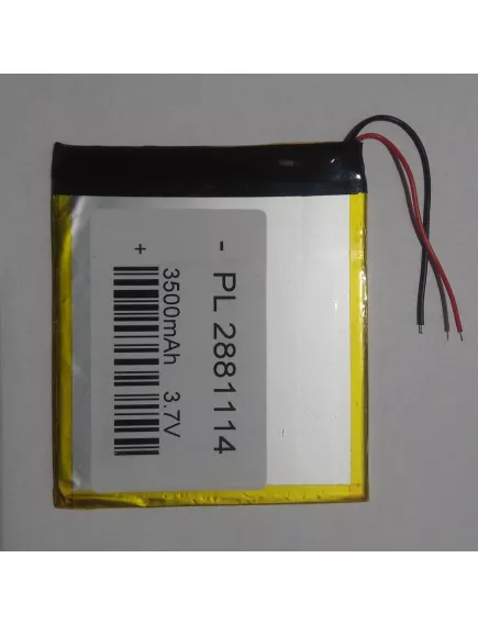 АККУМУЛЯТОР LP 2888114-PCM (110х76х2,8мм по факту) 3,7v 3500mAh Li-Pol (с платой защиты- PCM), (элемент) провода под пайку - С платой защиты - Радиомир Саратов