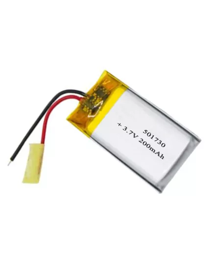 АККУМУЛЯТОР LP 501730-PCM (30х17х5,0мм) 3,7v 200mAh Li-Pol (с платой защиты- PCM), (элемент) провода под пайку (PoliCell) - С платой защиты - Радиомир Саратов