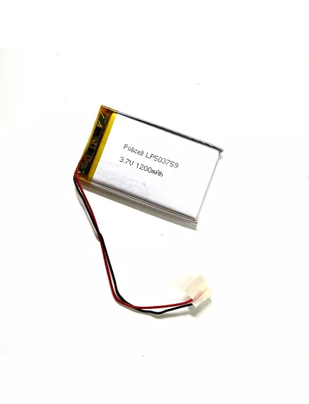 АККУМУЛЯТОР LP 503759-PCM (59х37х5,0мм) 3,7v 1200mAh Li-Pol (с платой защиты- PCM), (элемент) провода под пайку (PoliCell) - С платой защиты - Радиомир Саратов