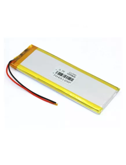 АККУМУЛЯТОР LP 7045125-PCM (125х45х7,0мм) 3,7v 5200mAh Li-Pol (с платой защиты- PCM), (элемент) провода под пайку (PoliCell) - С платой защиты - Радиомир Саратов