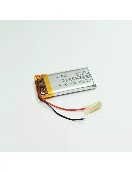 АККУМУЛЯТОР LP 402035-PCM (35х20х4,0мм) 3,7v 400mAh Li-Pol (с платой защиты- PCM), (элемент) провода под пайку - С платой защиты - Радиомир Саратов