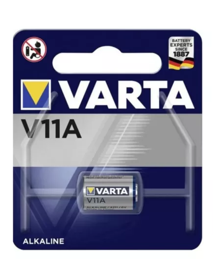 БАТАРЕЙКА  6v LR11 ( V11A) VARTA  ( "Дисковая" )  ( Alkaline )  Размер: 10.2x16.5мм   Подходит для пульта дистанционного управления системы сигнализации Jablotron - Щелочные, алкалиновые батарейки - Радиомир Саратов