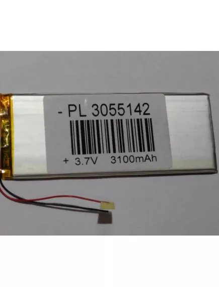 АККУМУЛЯТОР LP 3055142-PCM (142х55х3,0мм) 3,7v 3100mAh Li-Pol (с платой защиты- PCM), (элемент) провода под пайку - С платой защиты - Радиомир Саратов