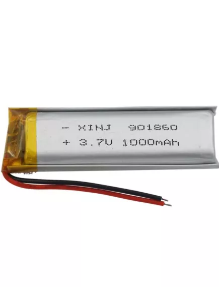 АККУМУЛЯТОР LP 901860-PCM (60х18х9,0мм) 3,7v 1000mAh Li-Pol (с платой защиты- PCM), (элемент) провода под пайку - С платой защиты - Радиомир Саратов