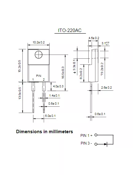 Fast Diode 10A MURF1060G 600V TO220-2 -  10A - Радиомир Саратов