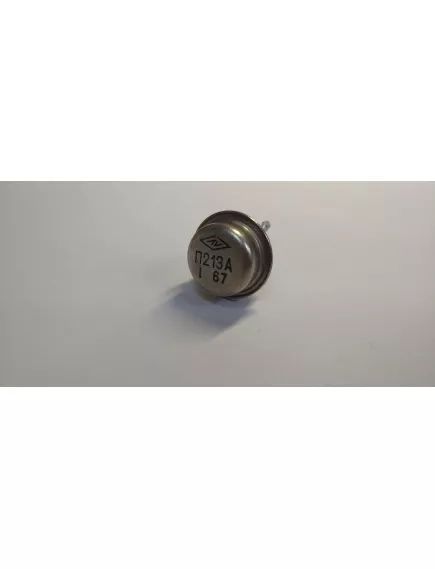 Транзистор П213А 10W; Ucb: 45V; Ueb: 10V; Ic: 5A; Tj: 85°C; h21Э>20     P-N-P  TO3-3 - Германиевые - Радиомир Саратов