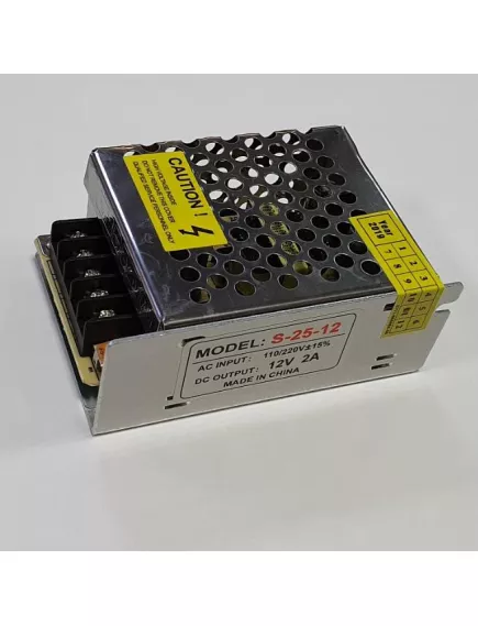 Блок питания для св/д техники, 12V, 2.1A, 25W, разъем под болт, "сетка", 85x59x33мм, IP22, вх: AC 110-240V, вх. разъем: разъем под болт, металл S-25W -  1 - 6.25A 12V ( <75W)  IP20-IP67 Блоки пит.для св/д техники - Радиомир Саратов