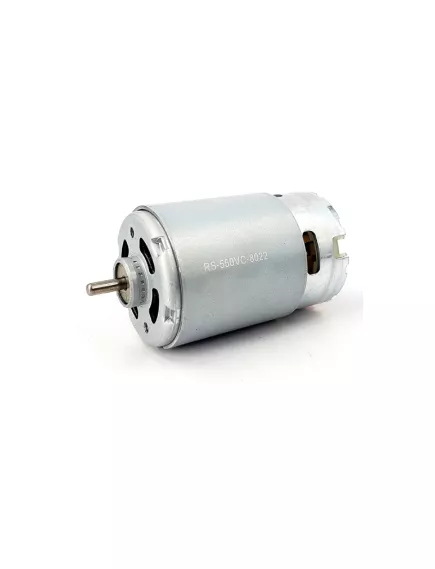 Двигатель для аккумуляторных дрелей и шуруповертов 12В RS550WD-8022-16800   / длина-57мм, диамерт-36мм, вал-15,5мм(от корпуса), накатка под передаточную шестерню- диаметр- 3,2мм, 18600 об/мин, 1,3А (х.х.) - Запчасти для электроинструмента - Радиомир Саратов