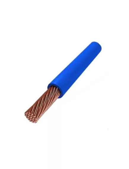 ПРОВОД МОНТАЖНЫЙ МЕДЬ 1.5 мм2 Синий ПВ-3 (ПуГВ) (OD2.7мм) с изоляцией из ПВХ пластиката, повышенной гибкости (450-750V) - 1.5мм2 - Радиомир Саратов