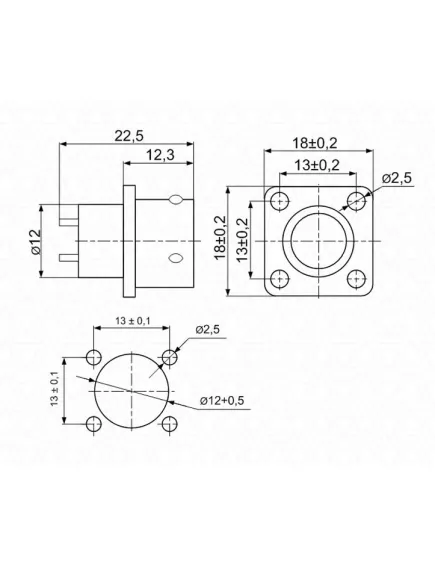 РАЗЪЕМ  XS12-3(AI) б.р. (12024) 3PIN  ГНЕЗДО  НА КОРПУС  под пайку D14mm  металл.(ответная часть вилка XS12-3 (Zn0 к.в  12026) / 5A , ном.-250v ,  макс. до-1000v , -55°C – +85°C , IP54 ,влажность - до 93% при 40°C , Виброустойчивость -10 – 2000 Гц,100 м/с - Разъемы Гнезда , Штекеры приборные - Радиомир Саратов