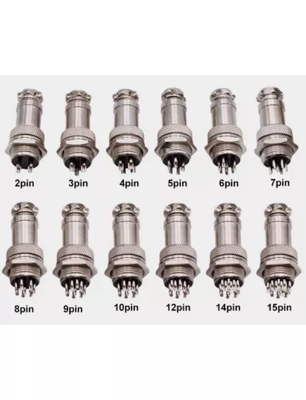РАЗЪЕМ GX20M-3A 3PIN ГНЕЗДО НА КАБЕЛЬ+GX20M-3B 3PIN ШТЕКЕР НА КОРПУС (Цена за комплект 2шт) (D20mm) под пайку металл. - GX20 Комплекты Гнездо+Штекер - Радиомир Саратов