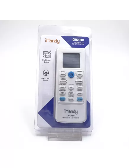 ПУЛЬТ ДУ ДЛЯ КОНДИЦИОНЕРОВ УНИВЕРСАЛЬНЫЙ CRC1801 A/C REMOTE 1000 в 1 "IHANDY" -  Пульты универсальные Мультибрендовые - Радиомир Саратов