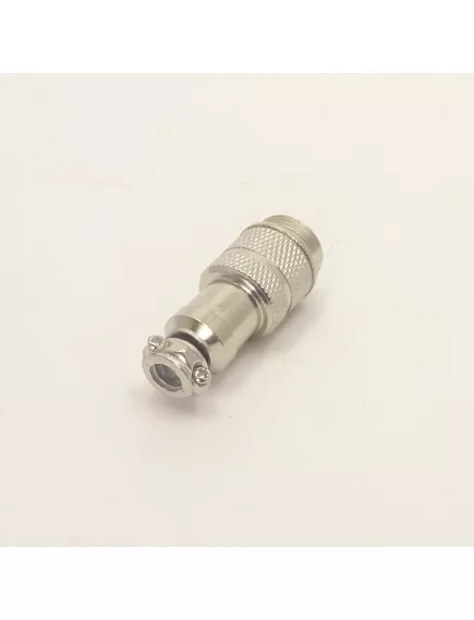 РАЗЪЕМ GX16M-4 (D16mm) 4PIN ШТЕКЕР НА КАБЕЛЬ под пайку металл. (1-563-4 Разъем MIC 4P)  (ответная часть гнездо GX16 16M-4A 12578) - на кабель - Радиомир Саратов