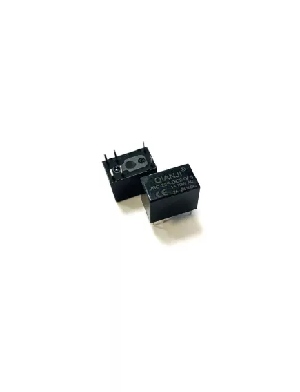 Реле э/м DC24V 2A 6pin, пайка (PCB), Контакты: 1 перекл.группа (1С) (24VDC/1A; 120VAC/1A) 12,5x7,5x10,3мм (QIANJI JRC-23F-24VDC-S-0.2) -  2А/24VDC (ток /раб.напряж. реле) - Радиомир Саратов