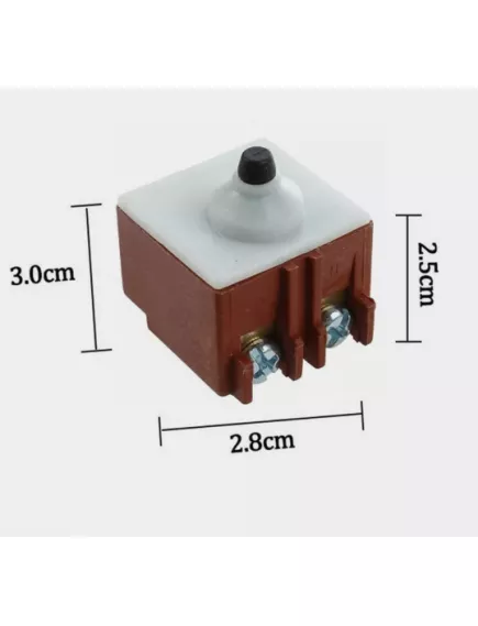 Кнопка для болгарки, 6pin, OFF-(ON), AC 220/250V 5.0A, 25x24x10мм, нормально разомкнут (FA2-5/2W) - Кнопки для болгарки - Радиомир Саратов