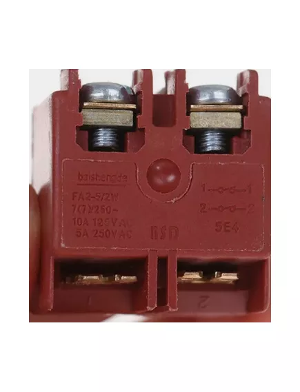 Кнопка для болгарки, 6pin, OFF-(ON), AC 220/250V 5.0A, 25x24x10мм, нормально разомкнут (FA2-5/2W) - Кнопки для болгарки - Радиомир Саратов