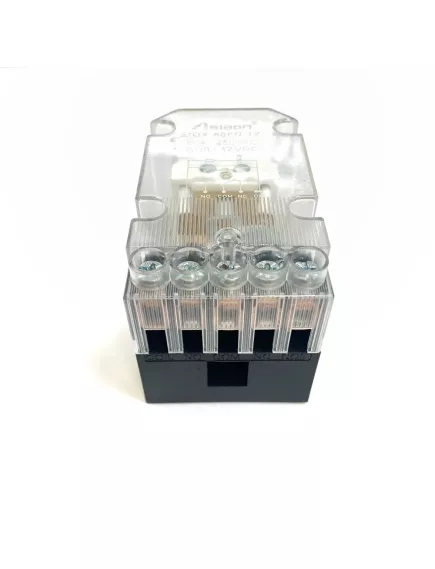 Реле э/м DC12V 60A 8pin, на болты или DIN-рейку, Контакты: 1 перекл.группа (1С) (30VDC/60A; 250VAC/60A) 47,4x74,7x34мм (ASIAON  JQX-60FN-1Z-12VDC) прозрачный корпус - 60А/12VDC (ток /раб.напряж. реле) - Радиомир Саратов