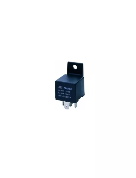 Реле э/м DC12V 40A 5pin, в панель/под клеммы, Контакты: 1 перекл.группа (1С) (14VDC/40A) 28x28x26мм (TIANBO TRV4-L-12V-Z-F) крепеж 16мм - 40А/12VDC (ток /раб.напряж. реле) - Радиомир Саратов