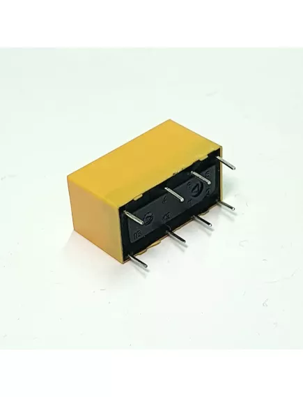 Реле э/м DC24V 2A 8pin, пайка (PCB), Контакты: 2 перекл.группы (2С) (30VDC/2A; 125VAC/1A) 20x10x12,2мм (QIANJI JRC-19F(4078)-24VDC-0.2) -  2А/24VDC (ток /раб.напряж. реле) - Радиомир Саратов