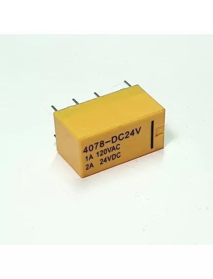 Реле э/м DC24V 2A 8pin, пайка (PCB), Контакты: 2 перекл.группы (2С) (30VDC/2A; 125VAC/1A) 20x10x12,2мм (QIANJI JRC-19F(4078)-24VDC-0.2) -  2А/24VDC (ток /раб.напряж. реле) - Радиомир Саратов