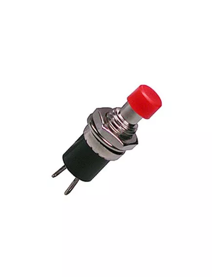 Кнопка, 2pin, OFF-ON, AC 220/250V 1.0A, нормально разомкнут, корпус: красный (PB-001В) -  1A - Радиомир Саратов