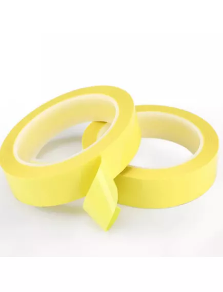 Термостойкая клейкая полиэфирная (майларовая) лента желтая 20 мм.*50м. Толщина ленты: (0,06 мм.)  t=200С - Термостойкая клейкая полиэфирная лента - Радиомир Саратов