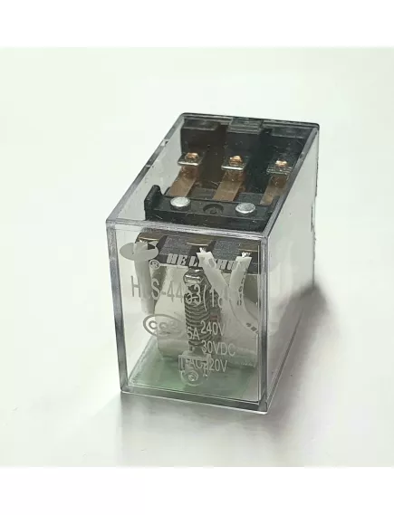 Реле э/м AC220V 5A 11pin, в панель/под клеммы, Контакты: 3 перекл.группы (3С) (30VDC/5A; 240VAC/5A) 28x21x35мм (HE LI SHUN HLS-4453(18F-3)) Сокет для установки:<49171> Сокет для установки: 49171 -  5A/220VAC (ток /раб.напряж. реле) - Радиомир Саратов