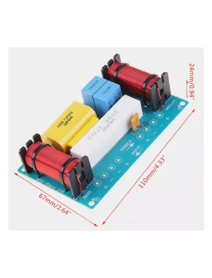 Разделительно частотный фильтр (Кроссовер) WEAH-338 (WEAH338) max мощ. 120W, 3 канала - Кроссоверы (фильтры для АС) - Радиомир Саратов