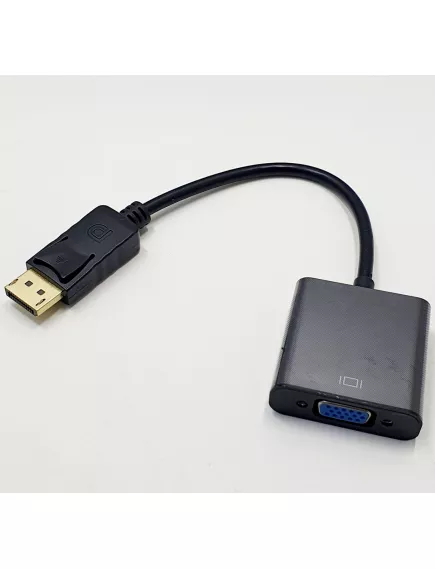 КОНВЕРТЕР DisplayPort (GOLD) в VGA (In: DisplayPort (штек); Out: VGA (гн) для подключения Full-HD-монитора к компьютеру с разъемом DisplayPort, поддерживает стереозвук. (ДисплейПорт) - DisplayPort конверторы - Радиомир Саратов