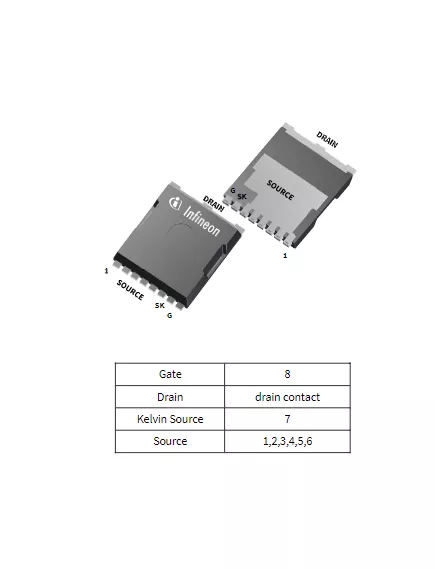 Транзистор полевой SMD 31A  IGT60R070D1 PG-HSOF-8-3 (9pin) - Транзисторы  имп. полевые N-FET SMD - Радиомир Саратов