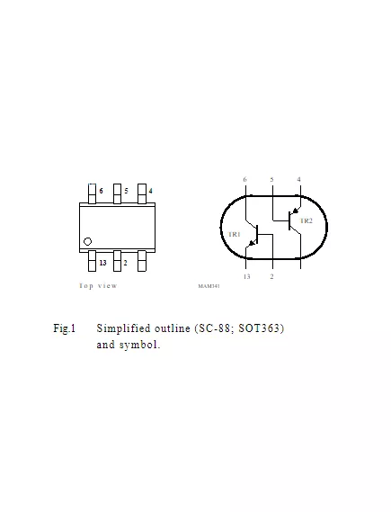 Биполярный SMD BC847BPN SOT363-6/SC88-6 - Транзисторы  имп. биполярные N-P-N+P-N-P SMD - Радиомир Саратов