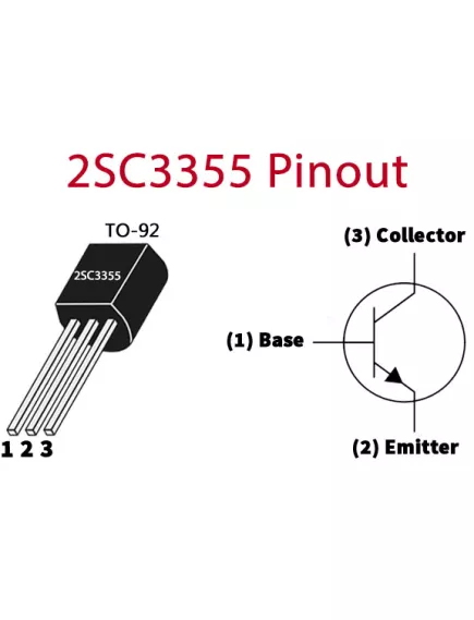 Транзистор биполярный 2SC3355 TO92 - Транзисторы  имп. биполярные N-P-N - Радиомир Саратов