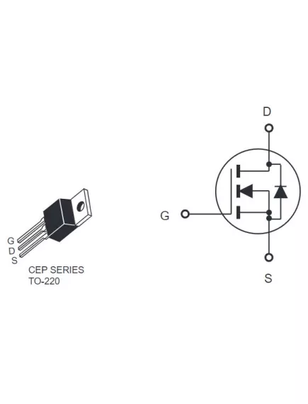 Транзистор полевой 100A CEP83A3 TO220 - Транзисторы  имп. полевые N-FET - Радиомир Саратов