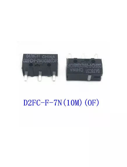 Микропереключатель, 3pin, ON-(ON), под пайку, 12,8x5,8x6,5мм, корпус: черный (D2FC-F-7N(10M)(OF)) - Микропереключатель (13х6х6мм) - Радиомир Саратов