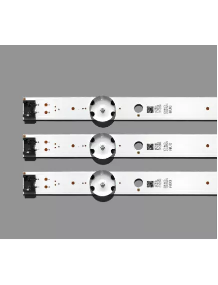 Светодиодная планка для подсветки ЖК панелей 43" 3V (3линзы+4линзы-2части) SSC_43inch_FHD_A/B_Rev02 (862 мм 7 линз) LG Innotek (Марк. 43LH51_FHD_A / Марк. 43LH51_FHD_B) торцевой разъм -2pin - 3V  - Радиомир Саратов