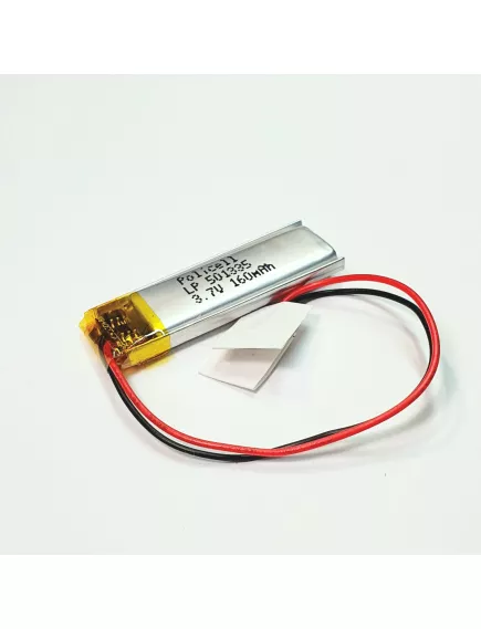 АККУМУЛЯТОР LP 501335-PCM (35х13х5,0мм) 3,7v 160mAh Li-Pol (с платой защиты- PCM), (элемент) провода под пайку (PoliCell) - С платой защиты - Радиомир Саратов