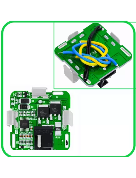 Плата PCB (защиты) для 4-х Li-Ion АКБ 4S, 16v до 14А  с термодатчиком (70*C); балансировкой, для контроля заряда/ разряда 34х34мм - С балансировкой - Радиомир Саратов