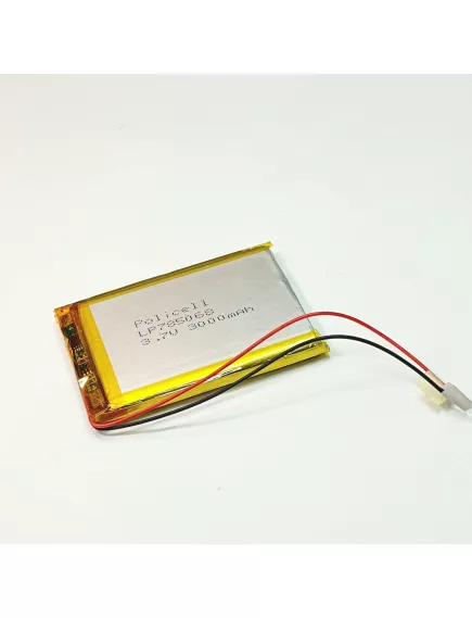 АККУМУЛЯТОР LP 785068-PCM (68х50х7,8мм) 3,7v 3000mAh Li-Pol (с платой защиты- PCM), (элемент) провода под пайку, - С платой защиты - Радиомир Саратов