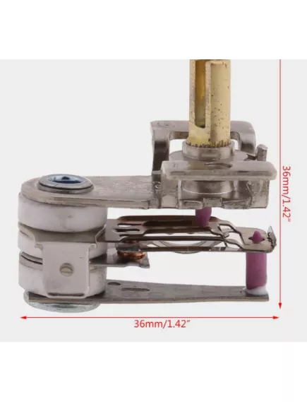 ТЕРМОРЕГУЛЯТОР+термостат 90-250*C (утюги/обогреватели/скороварки/рисоварки)  нормально замкнутый KST-01/KST168/KST-168-T250-90/KST201 T250 16A, 250V, Крепление на фланце корпуса, Регулируемый 2 pin (QX201A/KDT-200/KST820/KST-820 - Терморегулятор+Термостат(утюги/обогреватели/скороварки/рисоварки) Бескорпусные - Радиомир Саратов