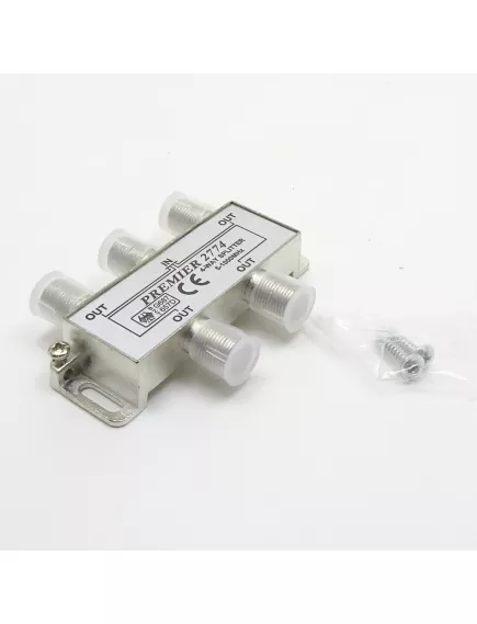 Разветвитель 4-WAY SPLITTER 1 Х 4  5-1000MHz  "BOX"   сплиттер - Без прохода питания 5-900/1000MHz - Радиомир Саратов