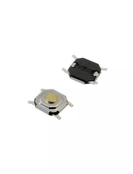 Микрокнопка квадратная тактовая, 4pin, 6V, 5,2x5,2x1,5мм, L=1мм, SMD (IT-1187U, SW-01) - Микрокнопки тактовые - Радиомир Саратов