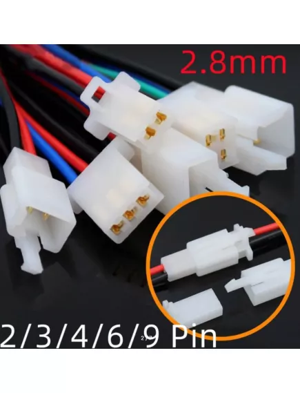 Разъем Межплатный кабель питания 6PIN КОМПЛЕКТ(штекер+гнездо) с проводами(красный/черный/синий/зеленый/желтый/коричневый) (DJ7061A-2.8-21 + DJ7061A-2.8-11) сеч.0.75мм*18AWG серия:2.85 - Прямоугольные серия DJ7021A... - Радиомир Саратов