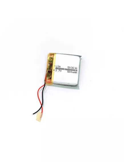 АККУМУЛЯТОР LP 503030-PCM (30х30х5,0мм) 3,7v 500mAh  Li-Pol (с платой защиты- PCM), (элемент) провода под пайку - С платой защиты - Радиомир Саратов